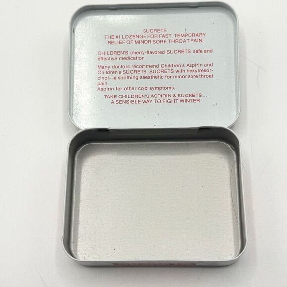 Sucrets Vintage Sore Throat Lozenges Metal Tin - Picture 3 of 4